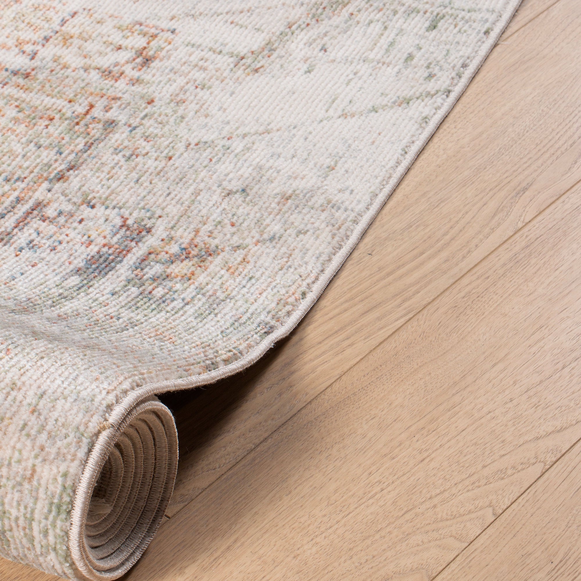 Rust Fade Abstract Washable Rug