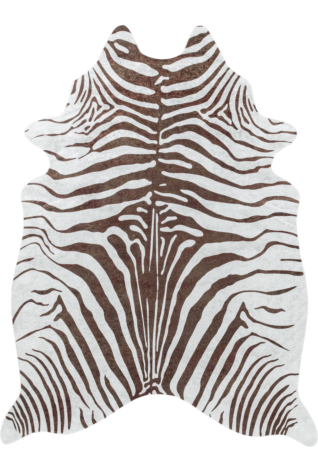 Moderner Teppich in Zebra-Optik | Braun