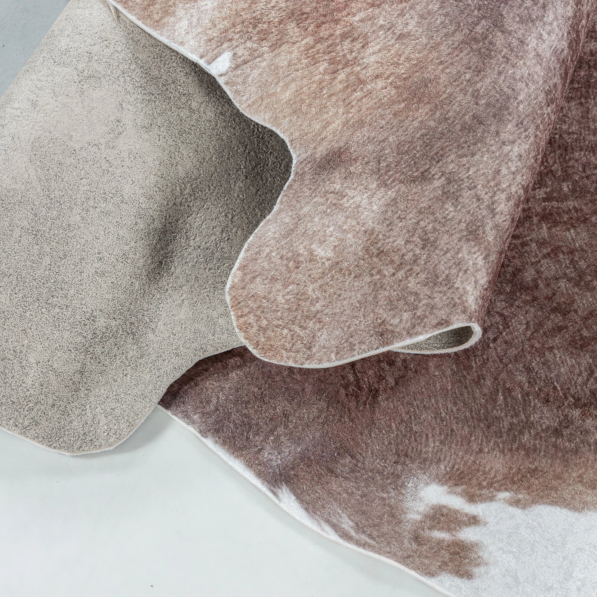 Cowhide Imitation Rug Brown