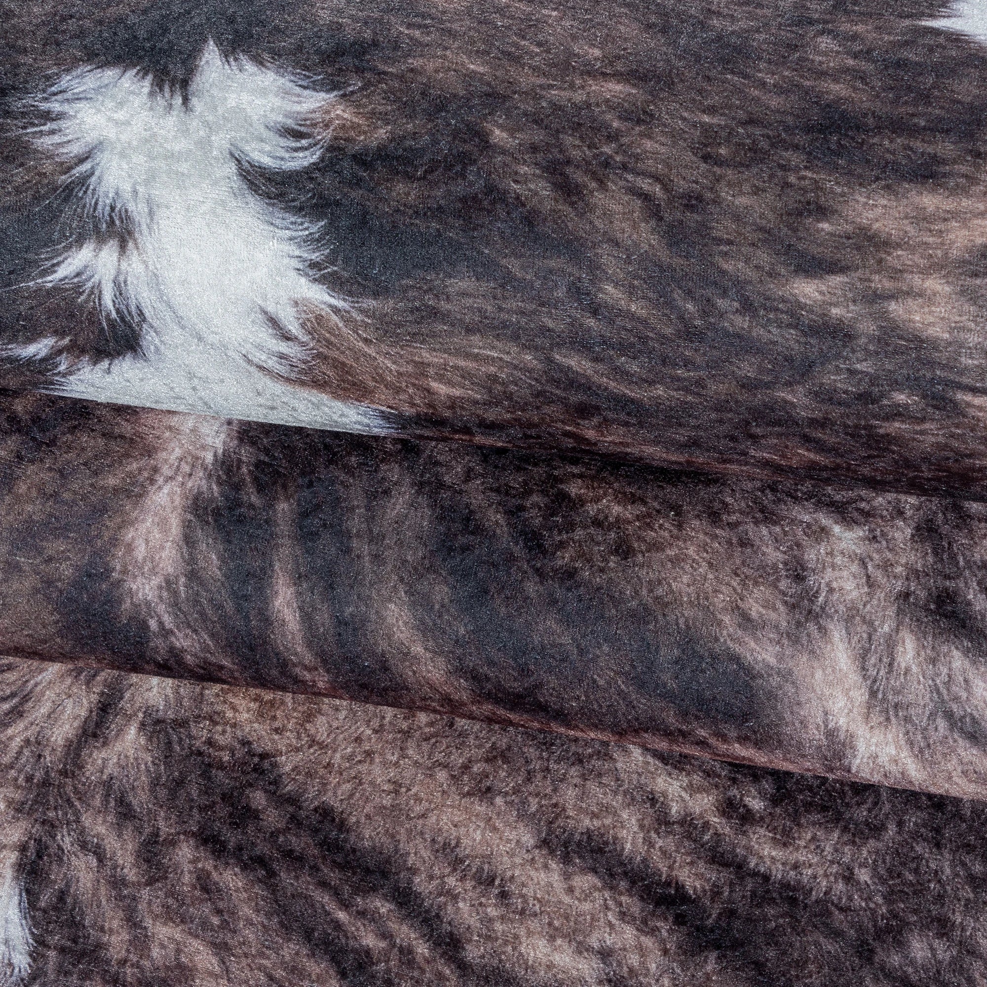 Cowhide Imitation Premium Rug Brown