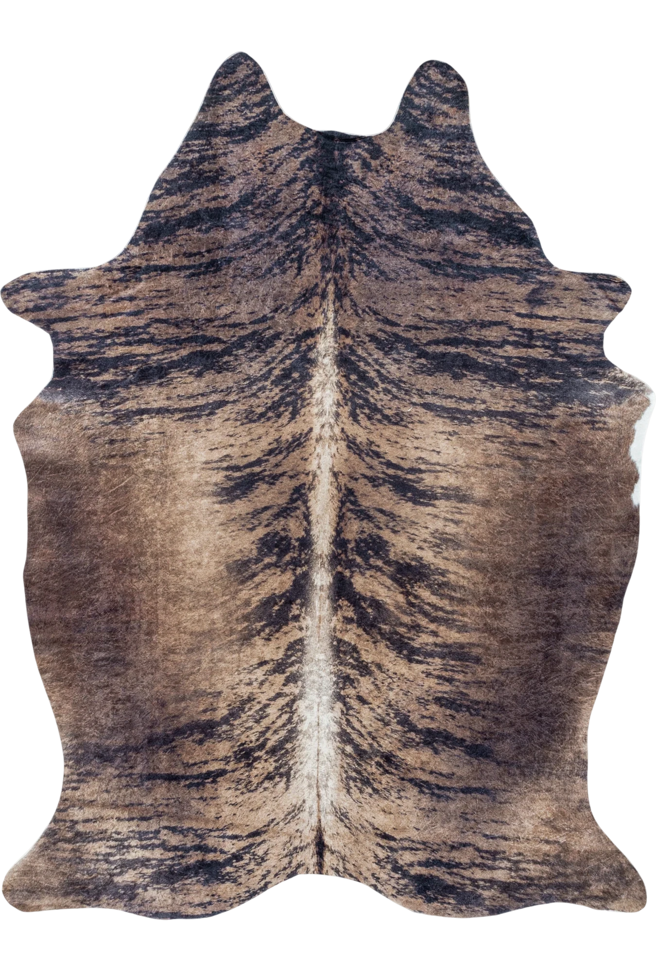 Dekorativer Teppich in Kuhfelloptik | Braun