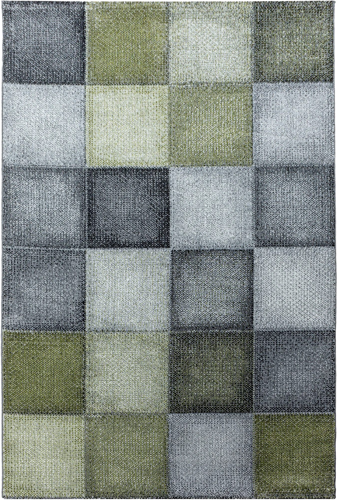 Checkered Rug Green