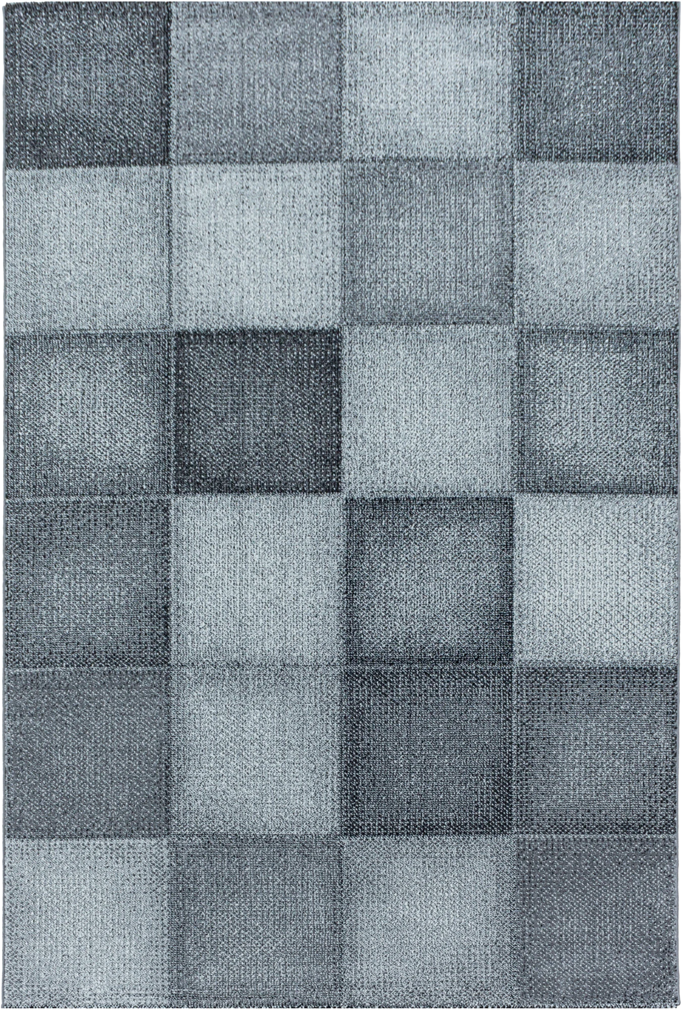 Grid Checkered Neutral Decor Rug