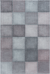 Checkerboard Neutral Decor Rug Pink