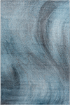 Abstract-waves Artistic Rug Blue Blue