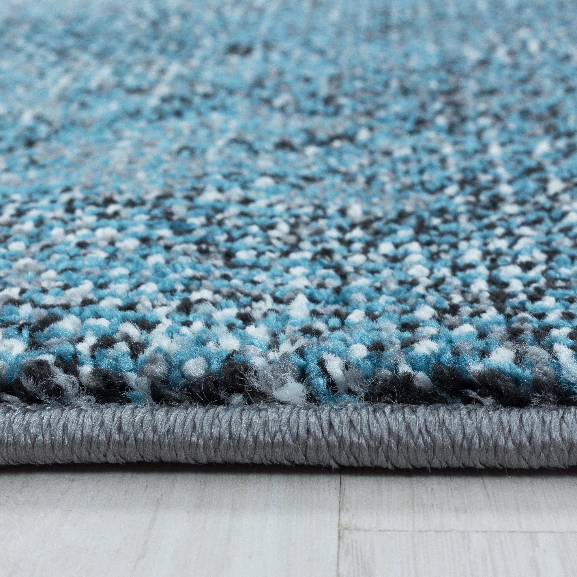 Abstrakte Wellen Künstlerischer Teppich Blau