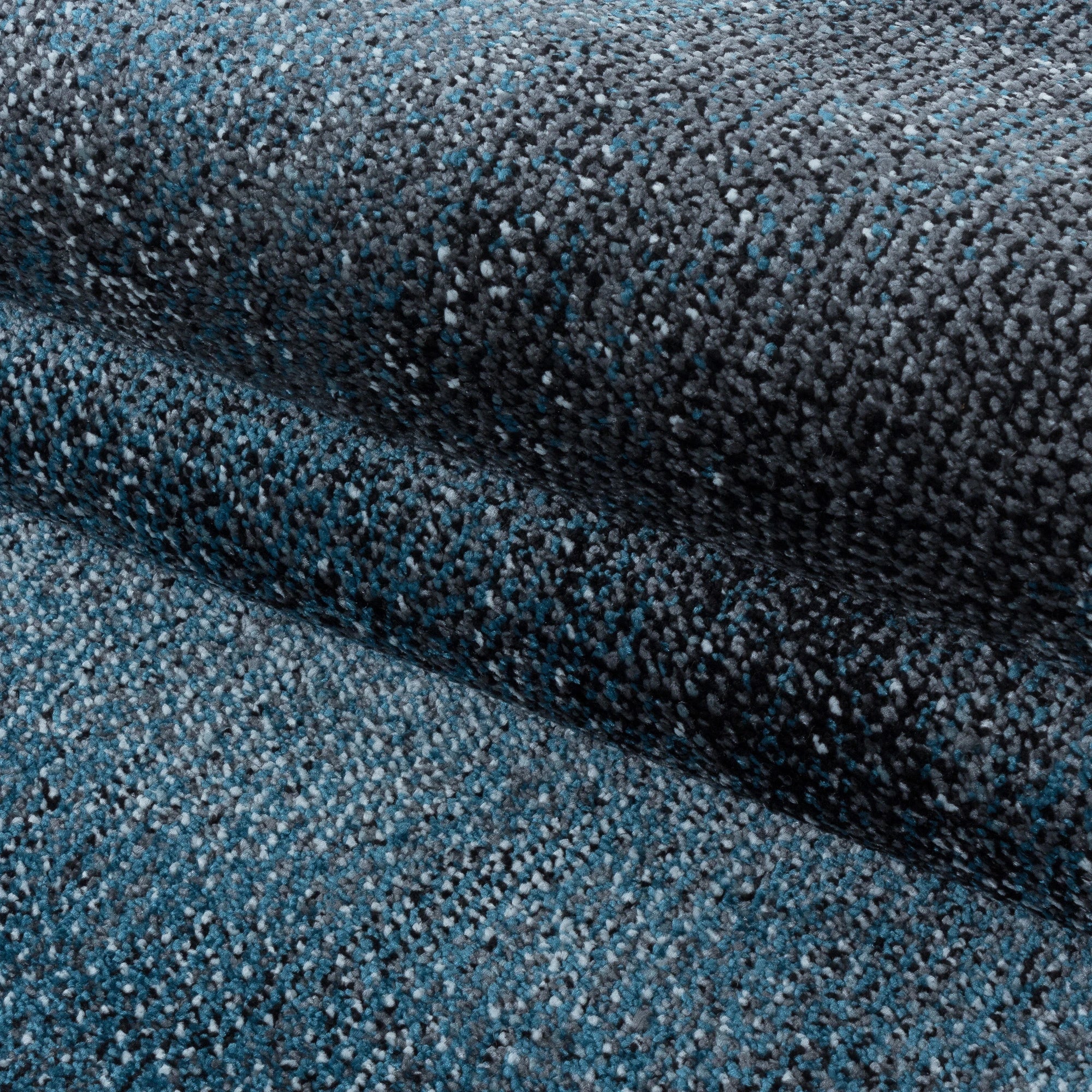 Abstrakte Wellen Künstlerischer Teppich Blau