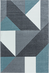 Lattice Diamond Modern Area Rug Blue