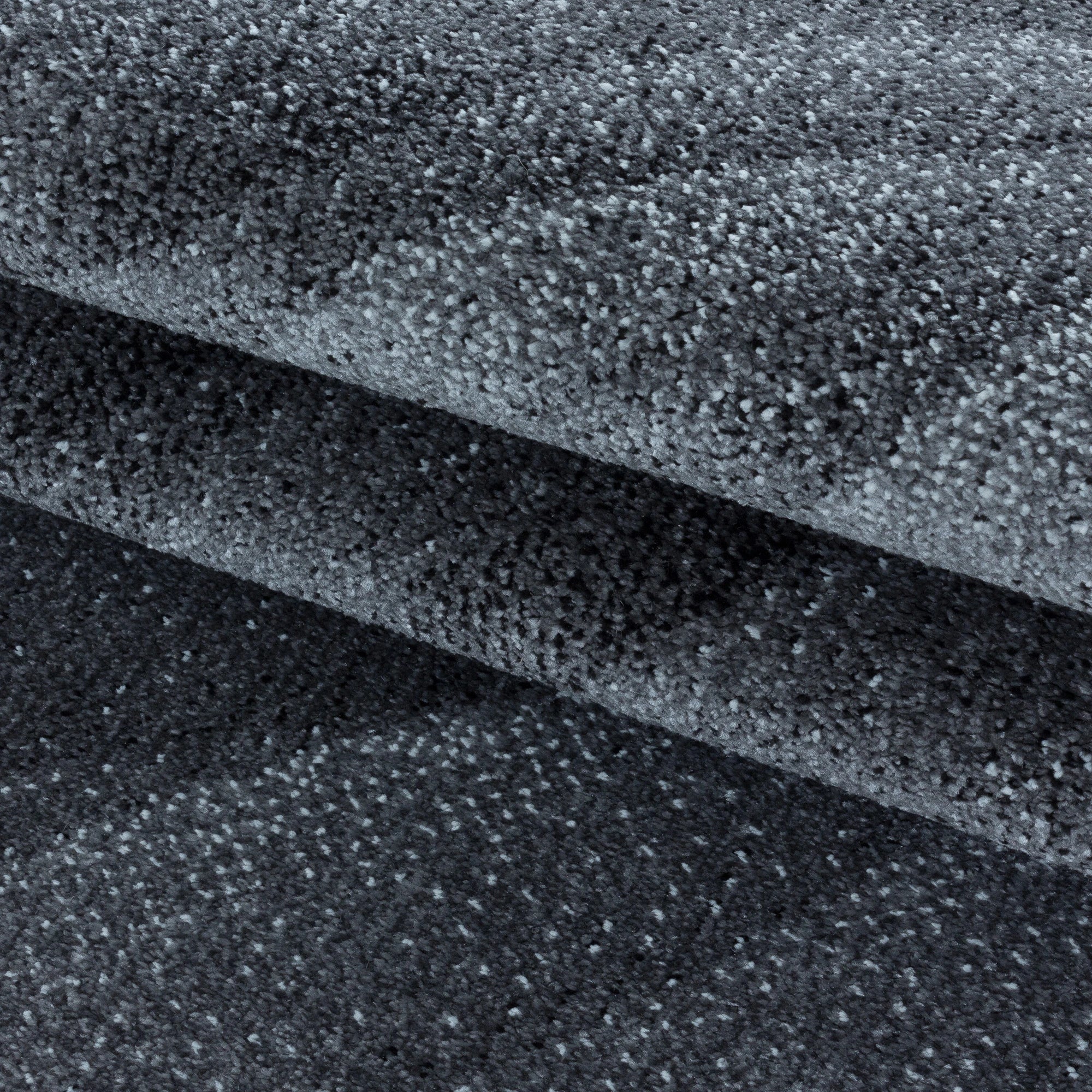 Abstrakte Wellen Freeform Teppich Grau