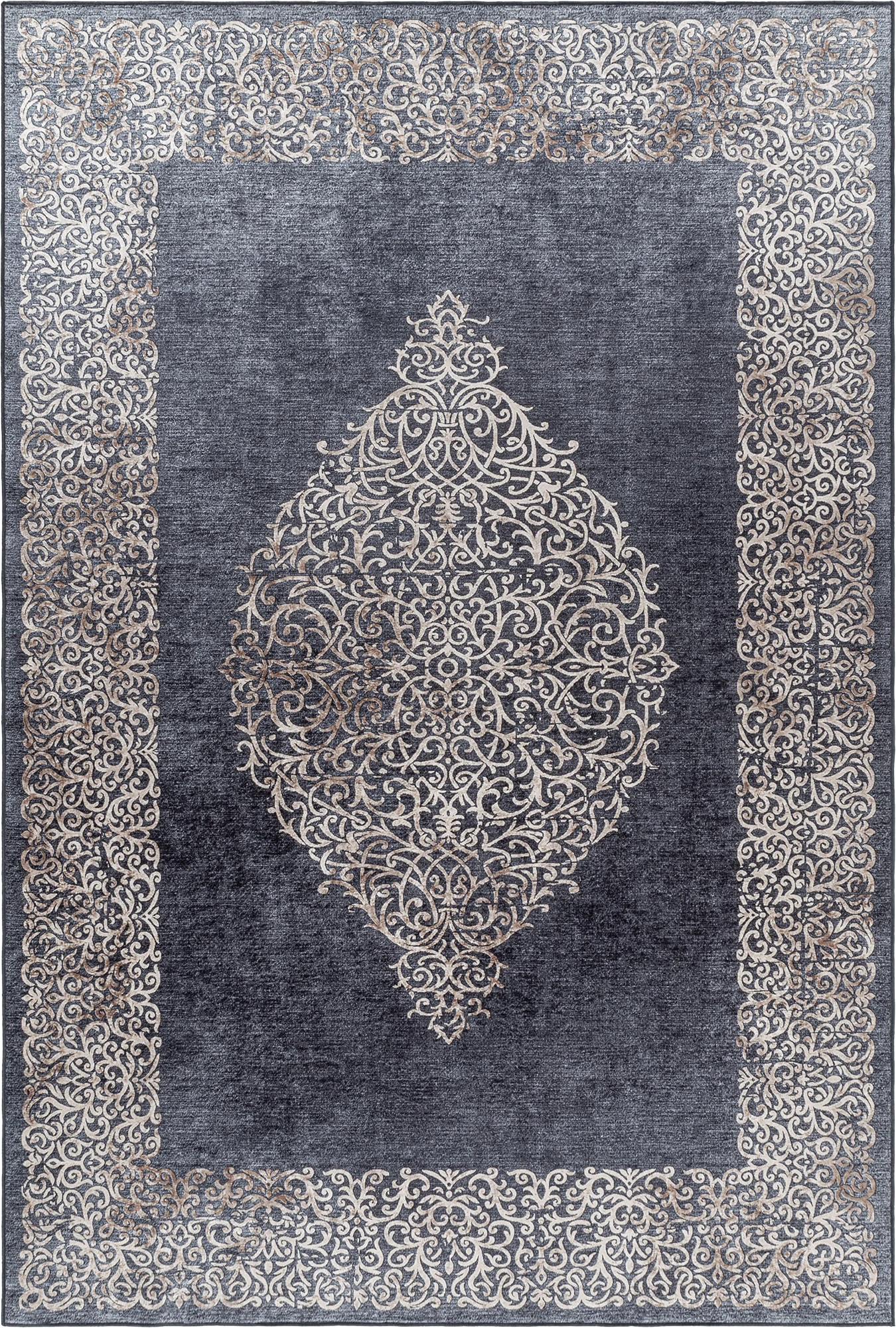 Baroque Rug Black