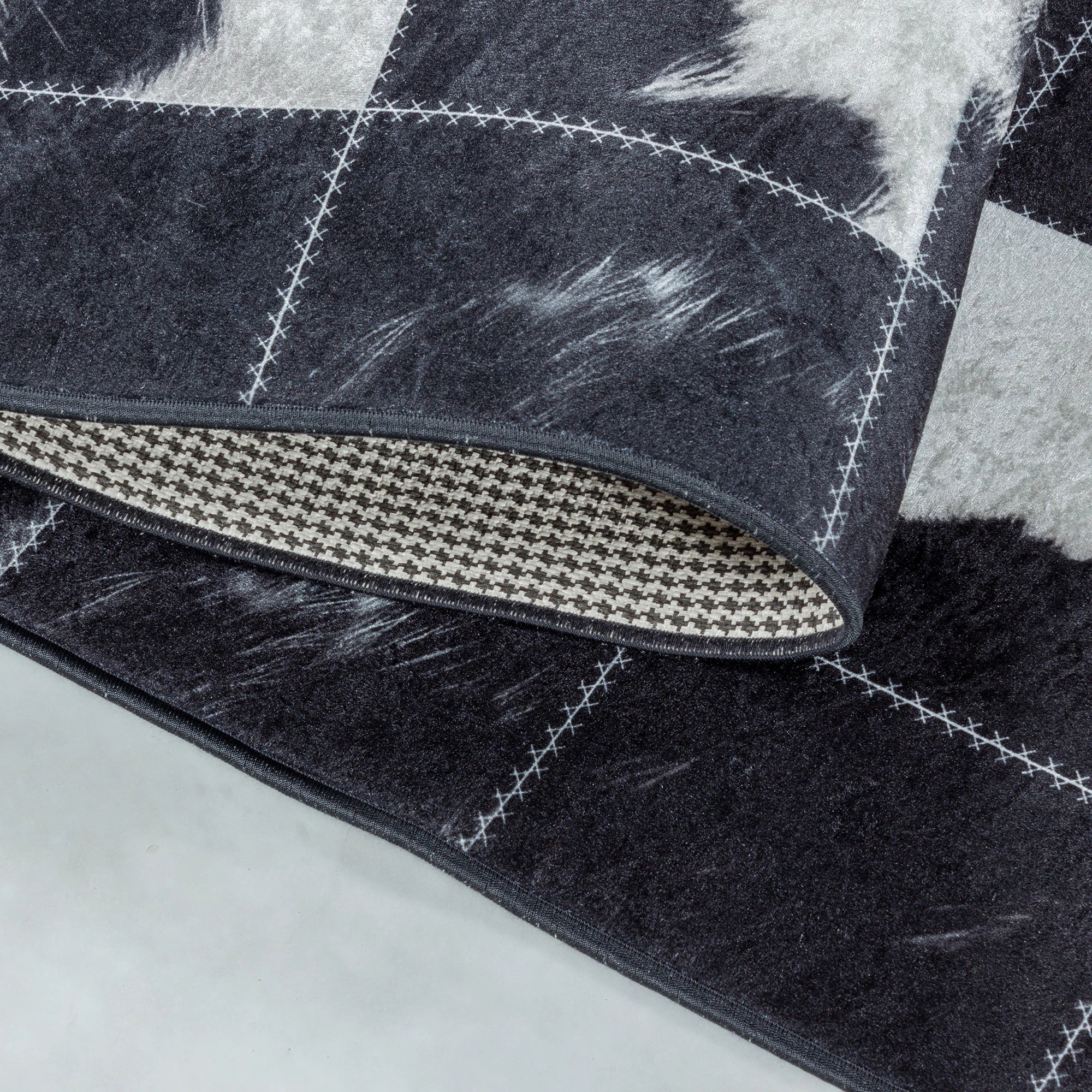 Patchwork Teppich Schwarz