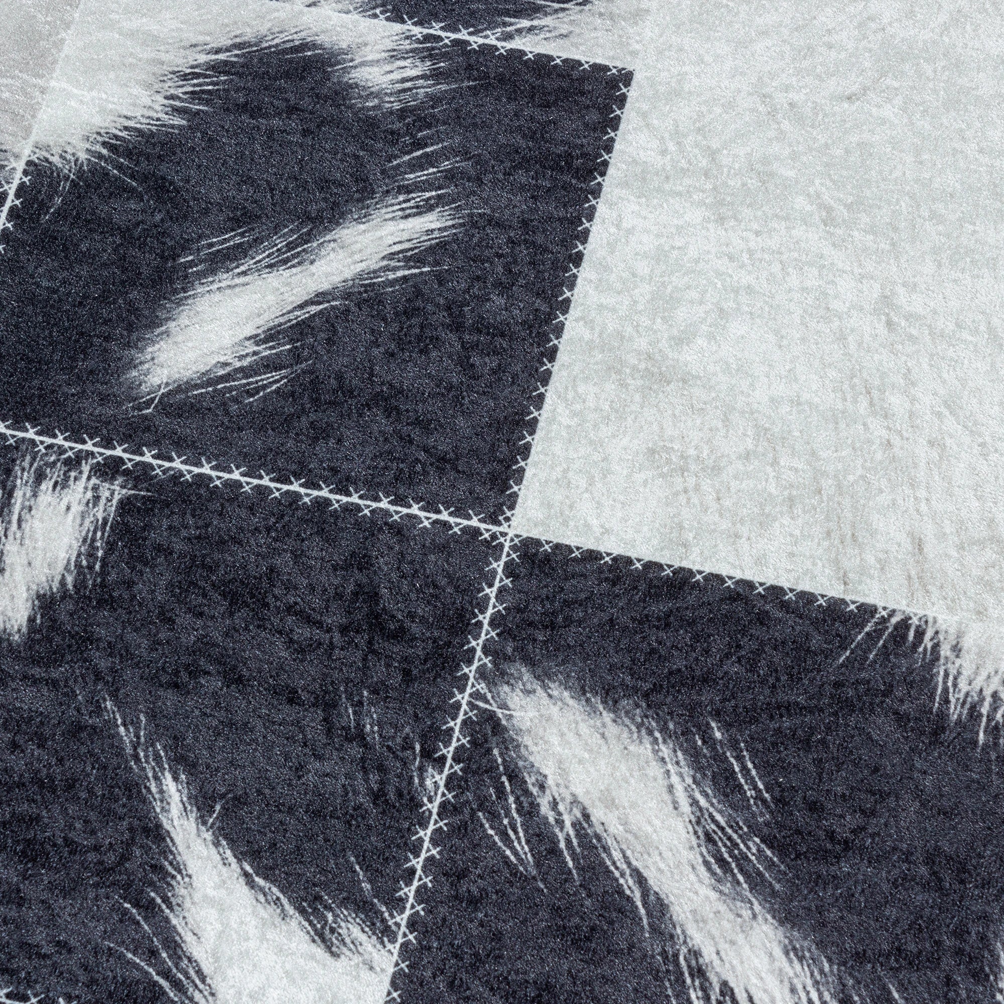 Patchwork Teppich Schwarz