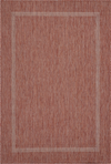 Plain Color Neutral Floor Rug Red