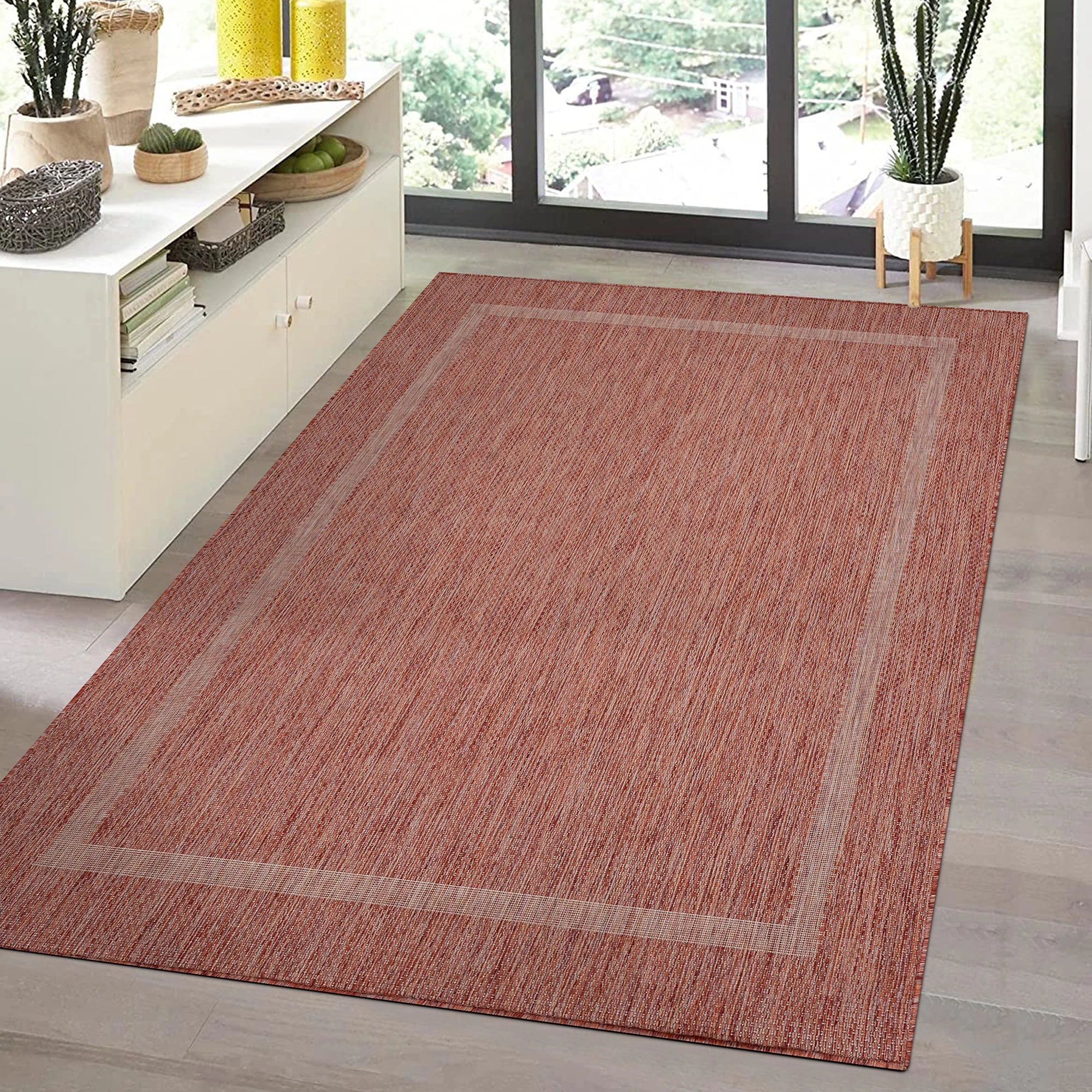 Plain Color Neutral Floor Rug