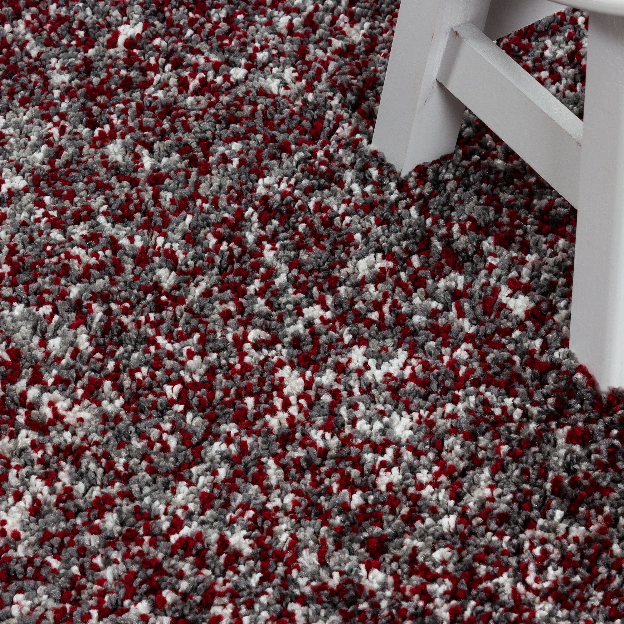 Melierter Teppich Rot