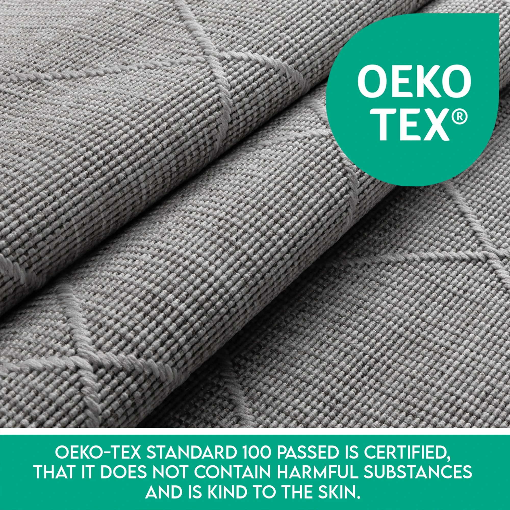 Cross Design Jute Rug | Gray