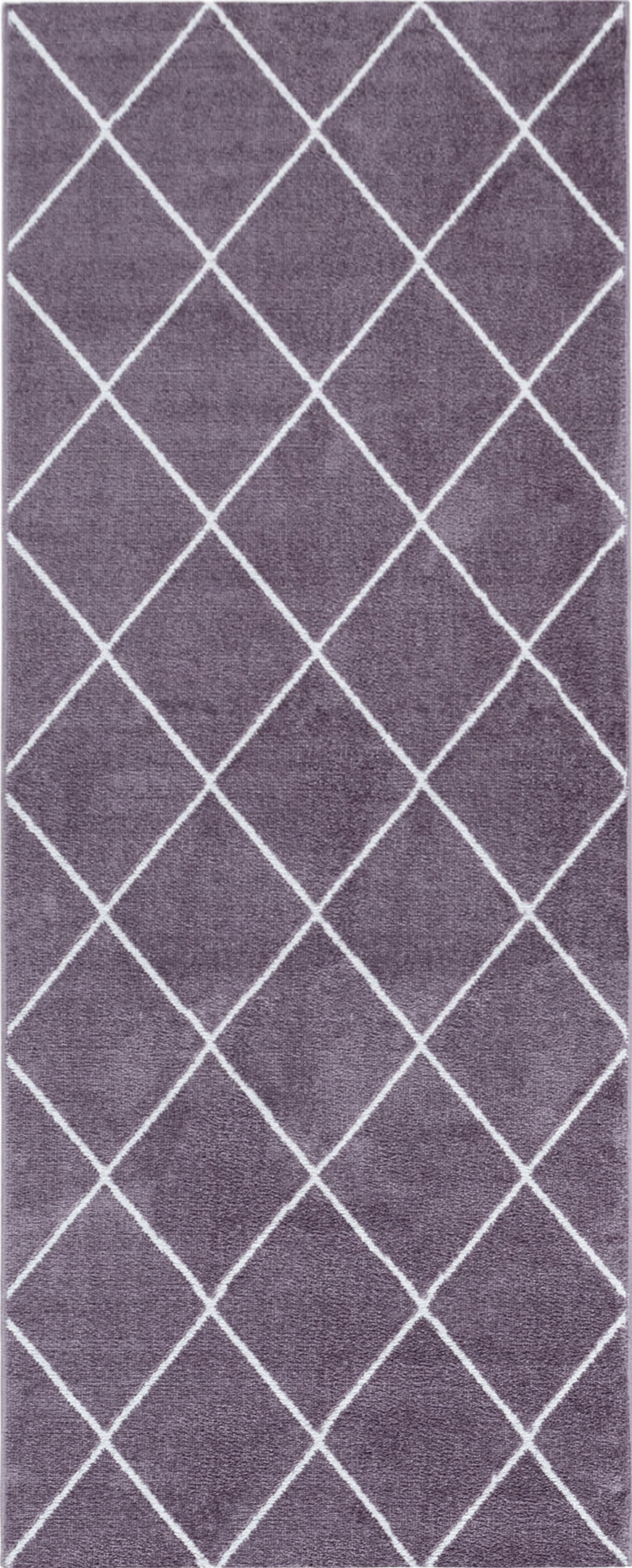 Moderner Teppich mit geometrischem Rautenmuster