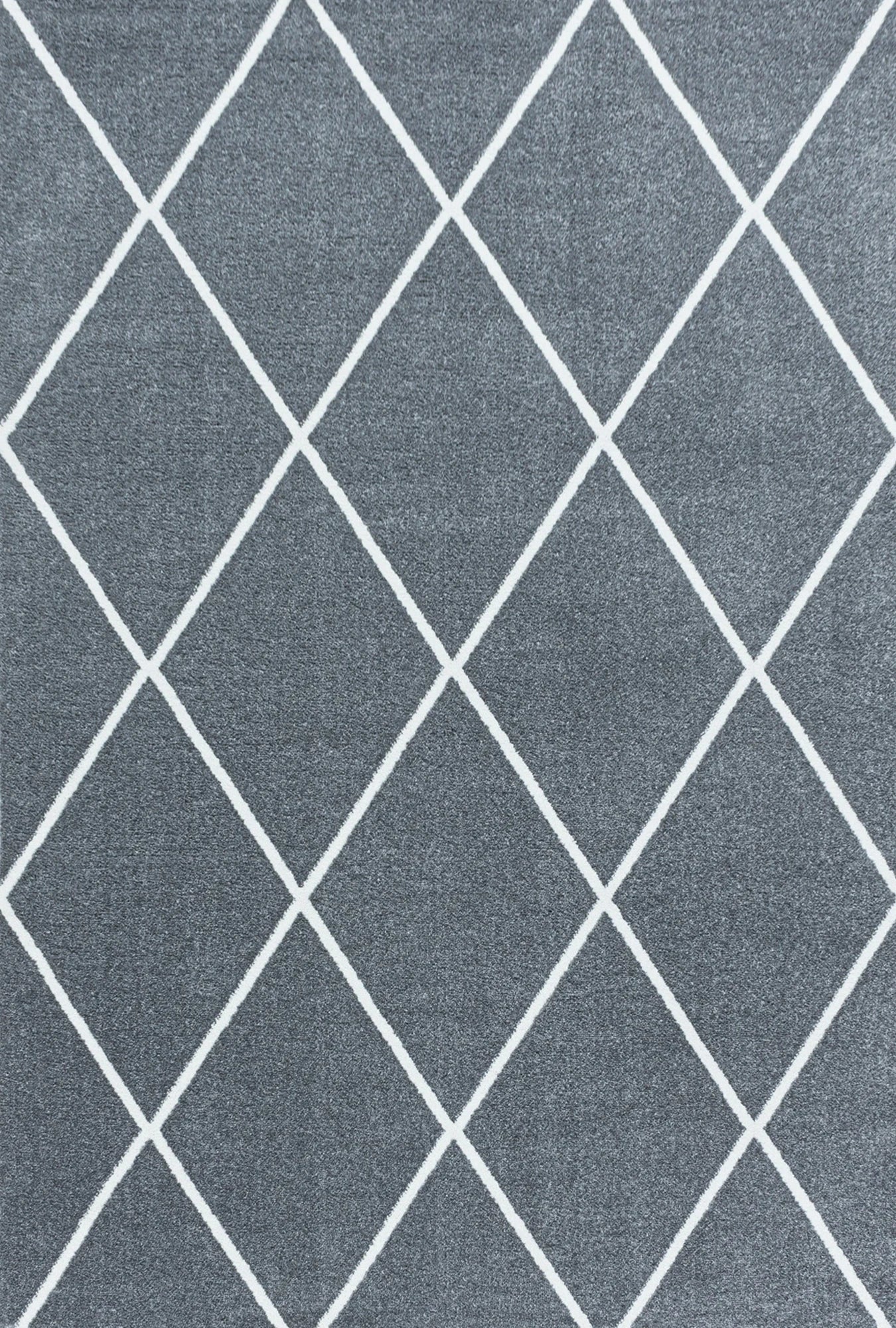 Geometric Tessellated Rug Silver