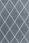 Geometric Tessellated Rug Silver Silver