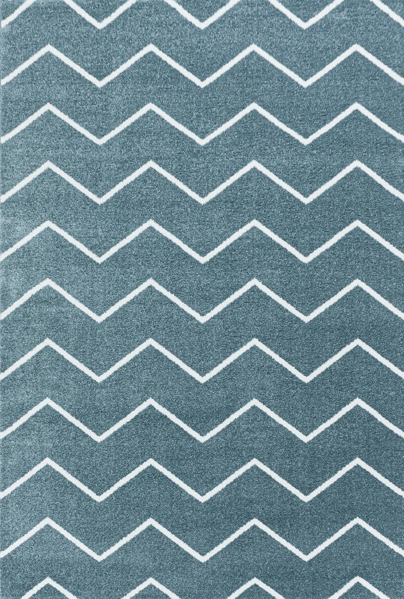 Zigzag Pattern Rug Blue