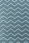 Zigzag Pattern Rug Blue Blue