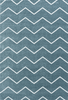 Zigzag Pattern Rug Blue 