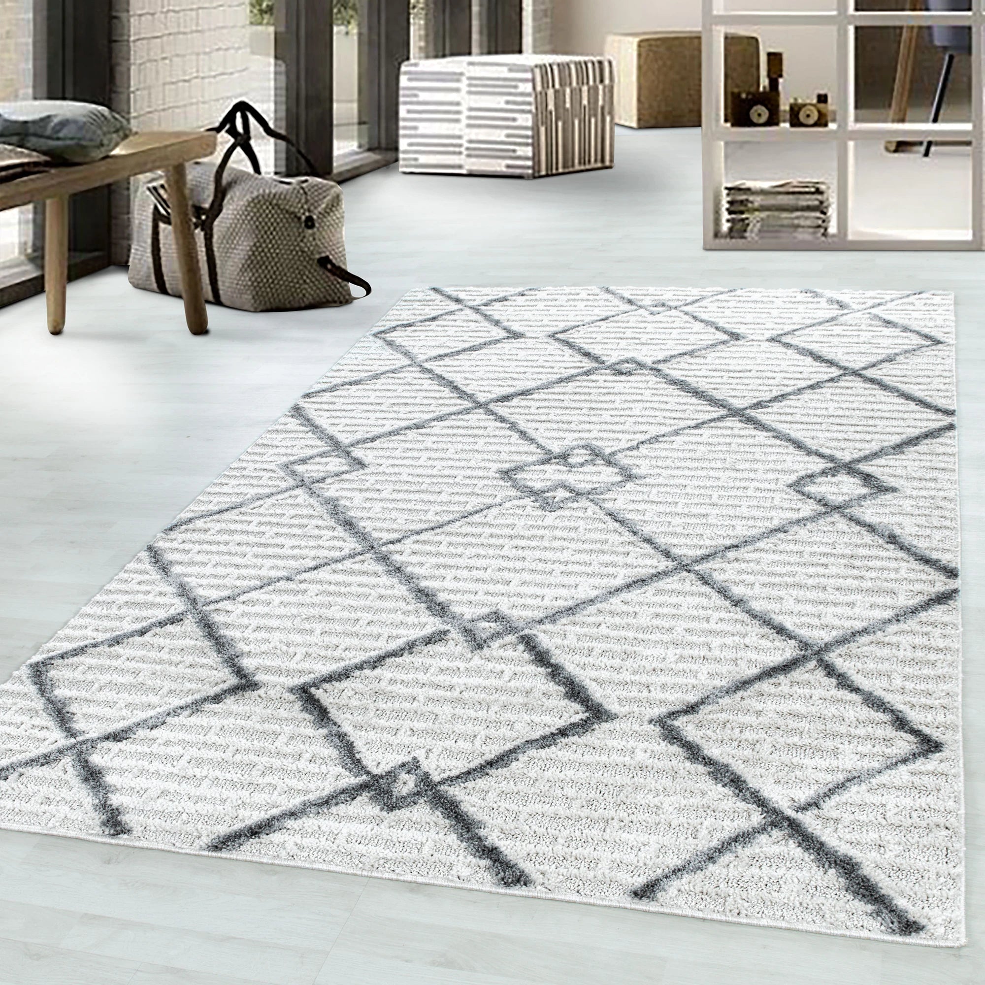 Bohemian Elegant Area Rug Cream