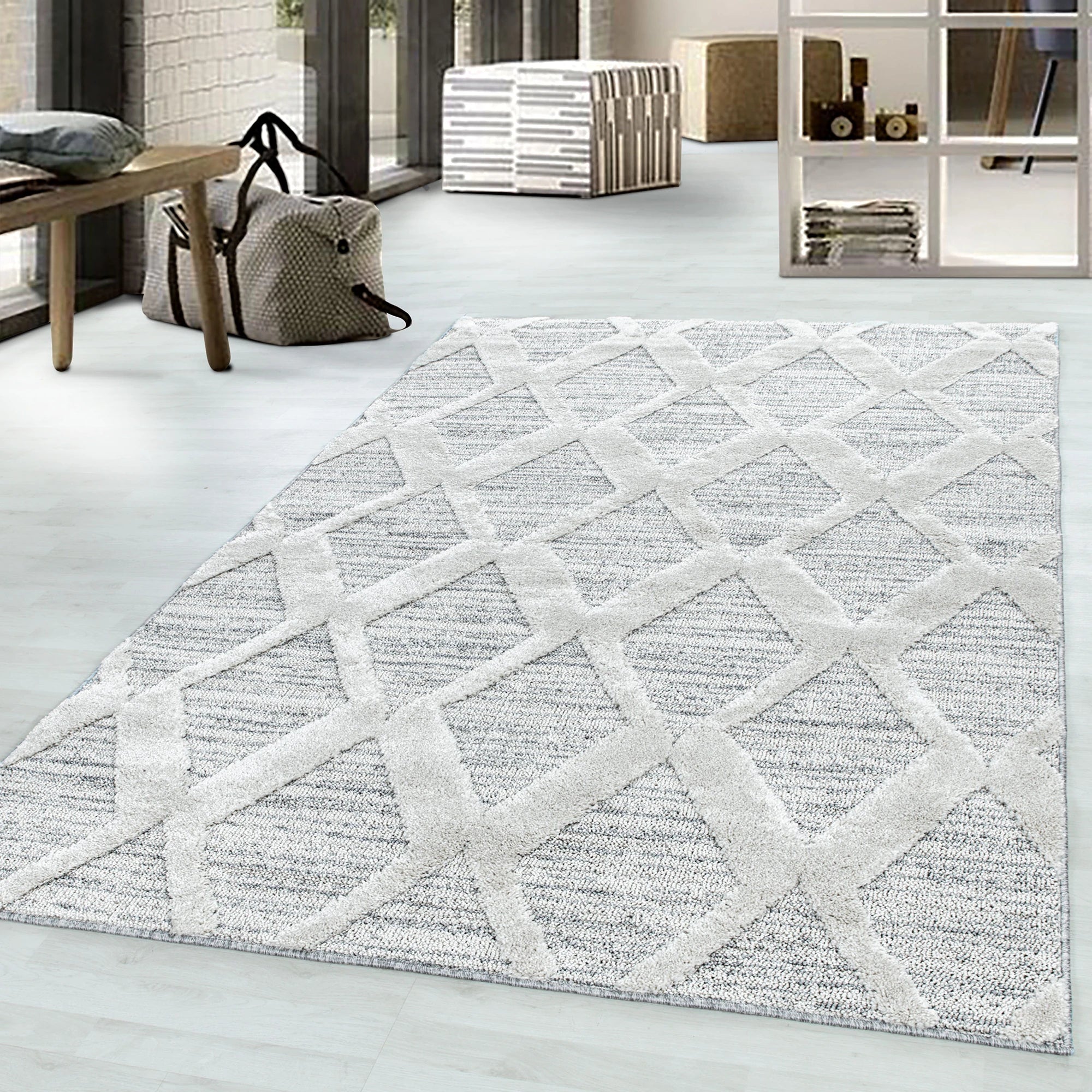Bohemian Elegant Area Rug Gray