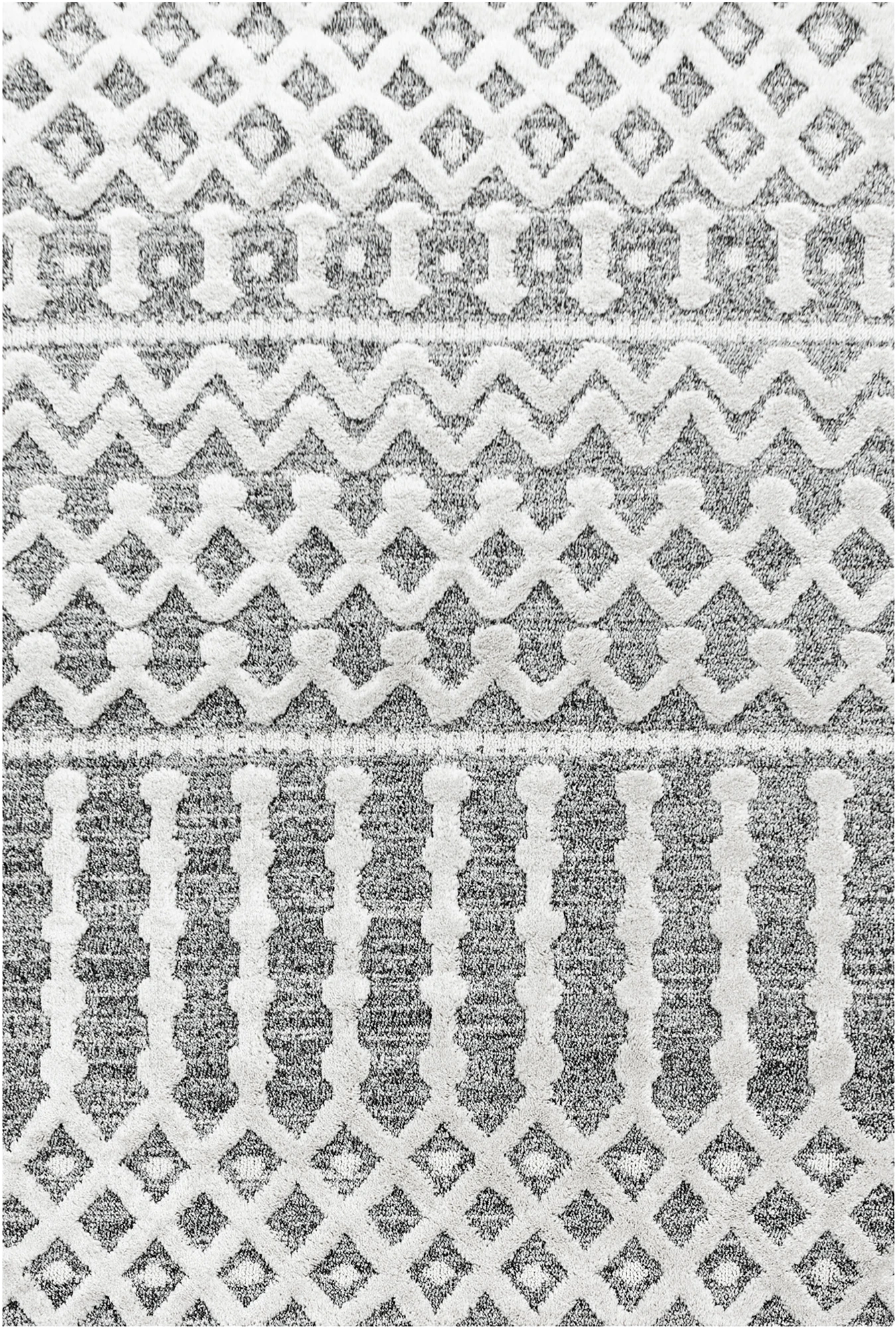 Bohemian Chic Area Rug Gray