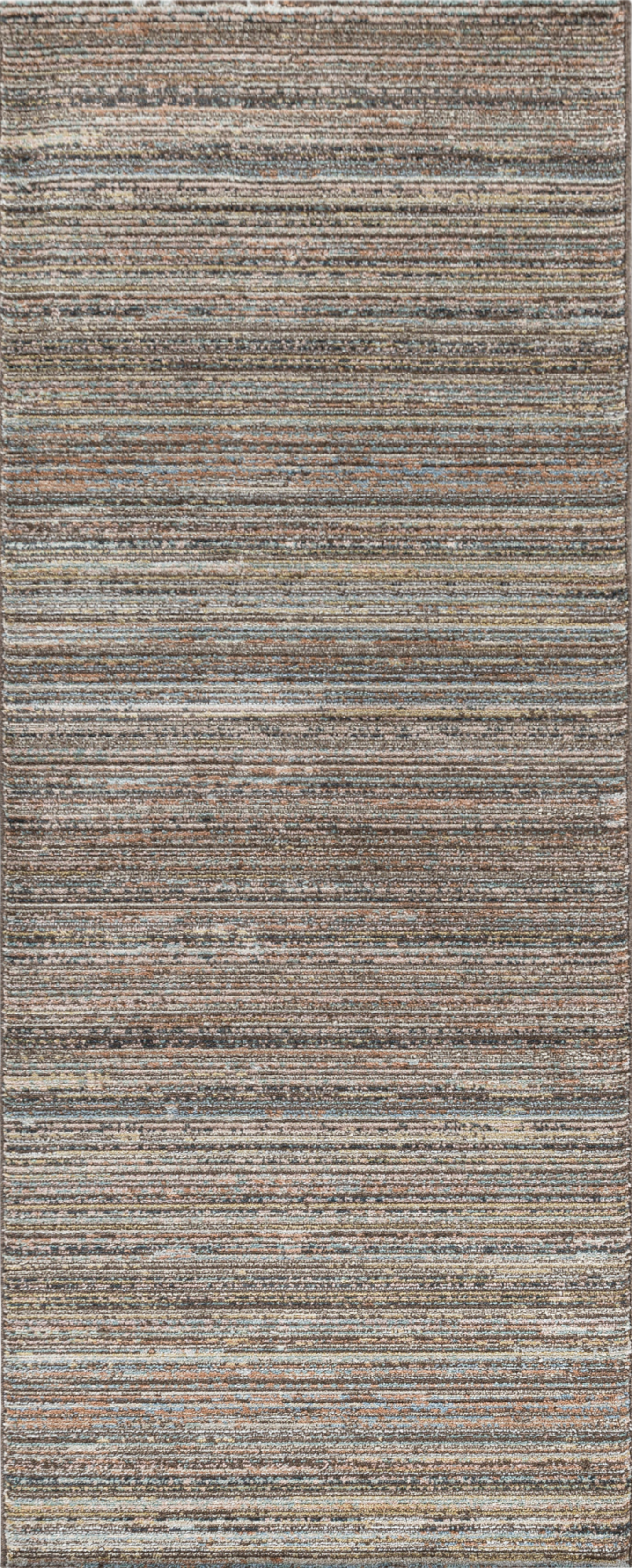 Striped Streaked Rug Brown