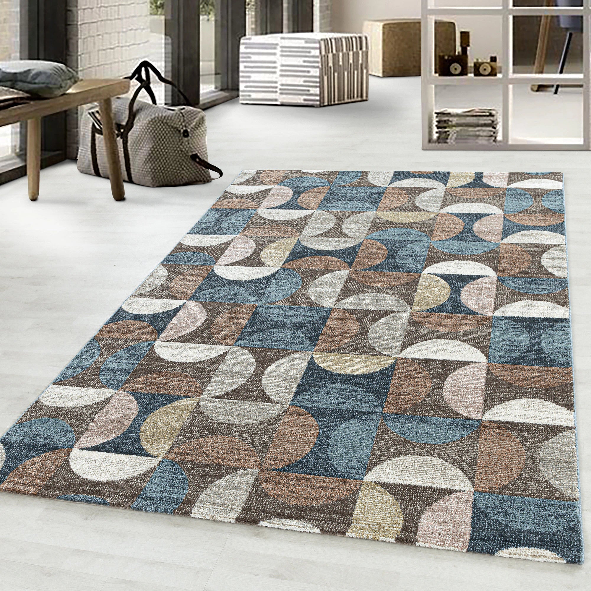 Quadrate / Halbkreise Teppich
