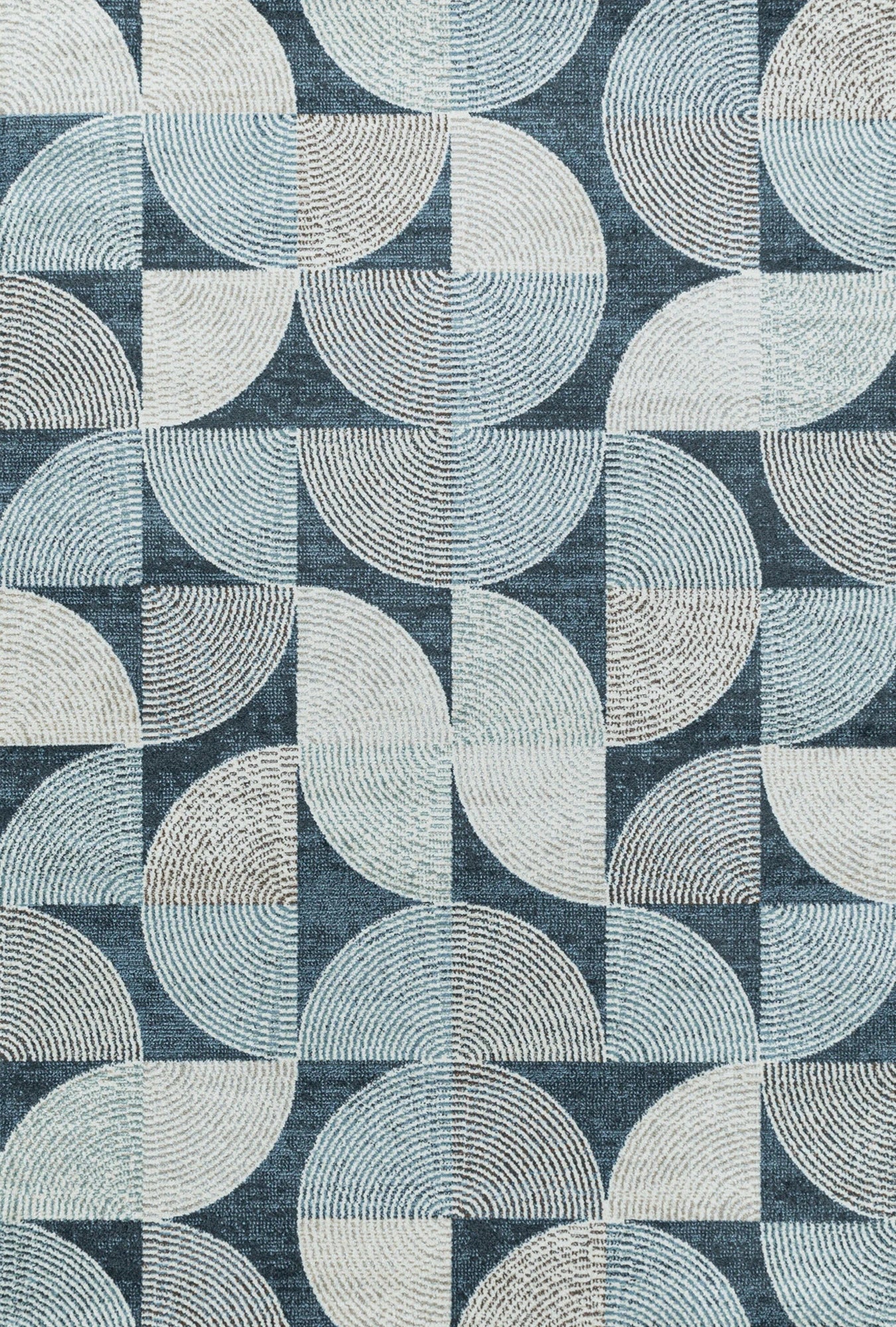 Geometric Polygon Rug Navy