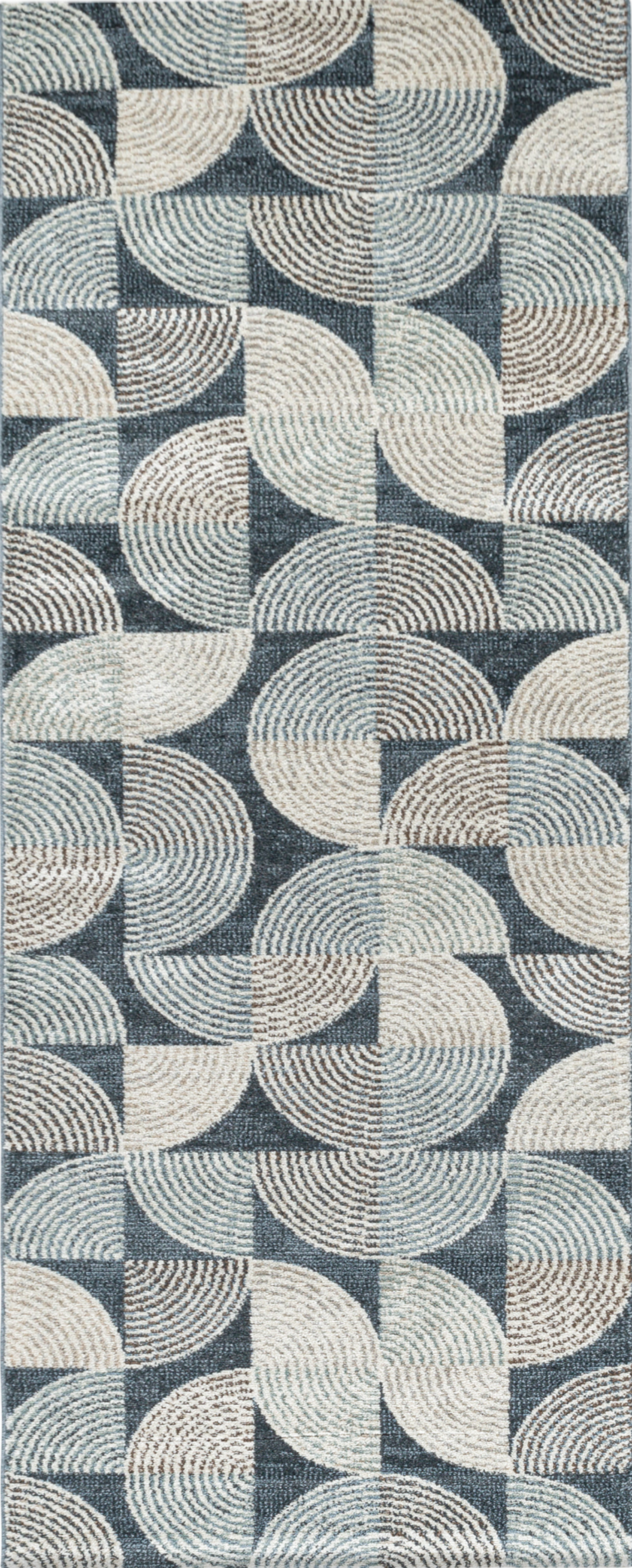 Geometric Polygon Rug Navy