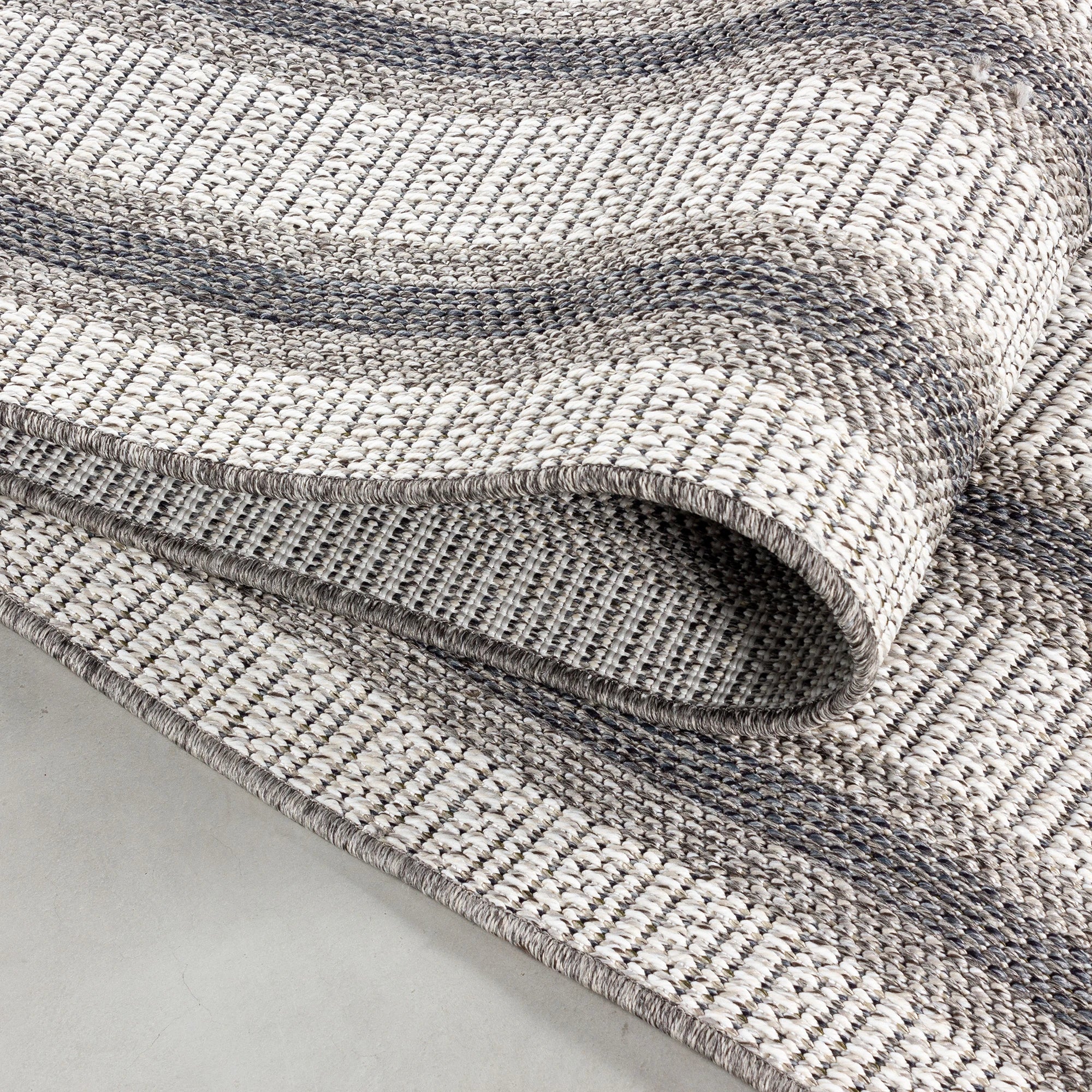 Teppich mit Bordüre, Creme