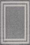 Bordered Rug Gray Gray