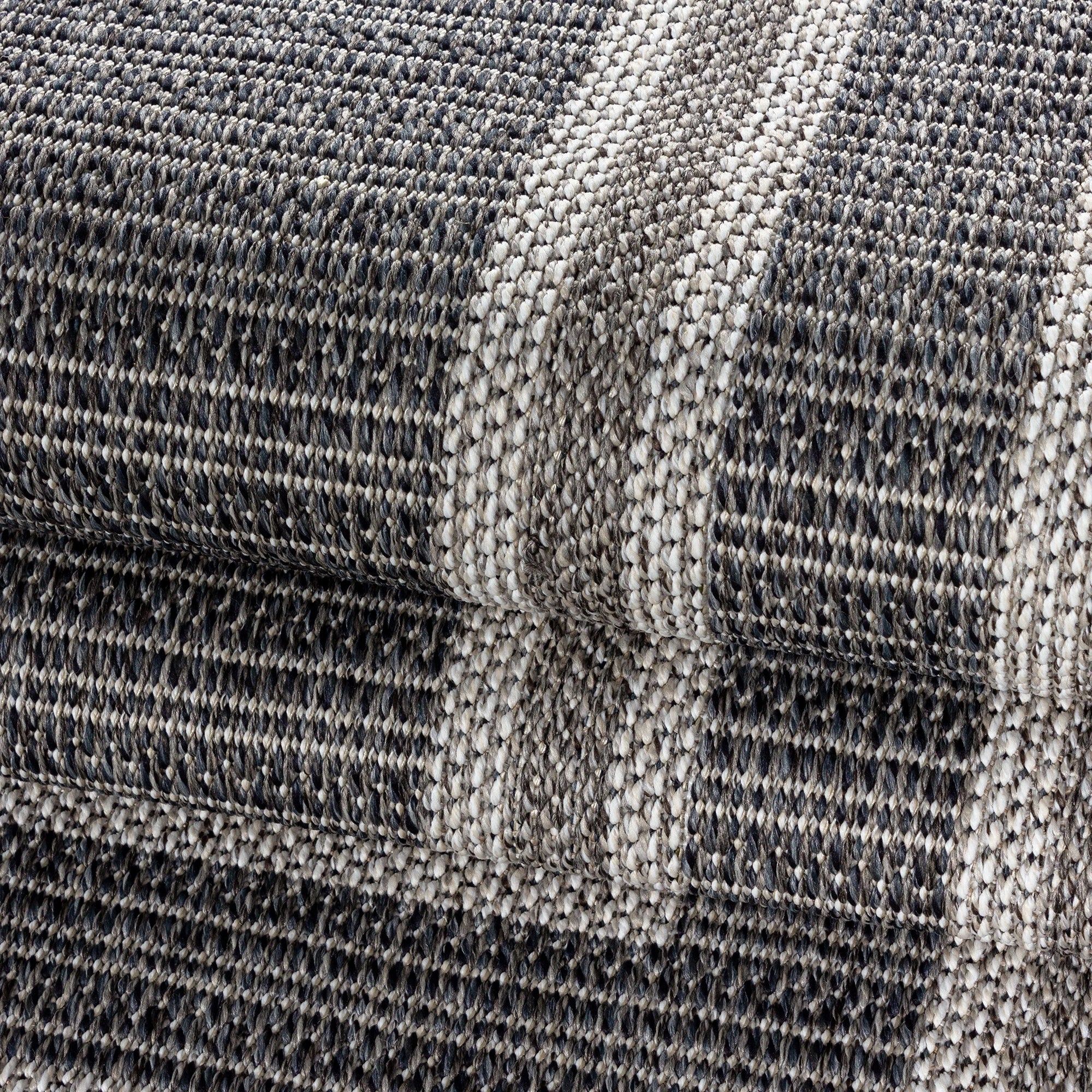 Bordered Rug Gray