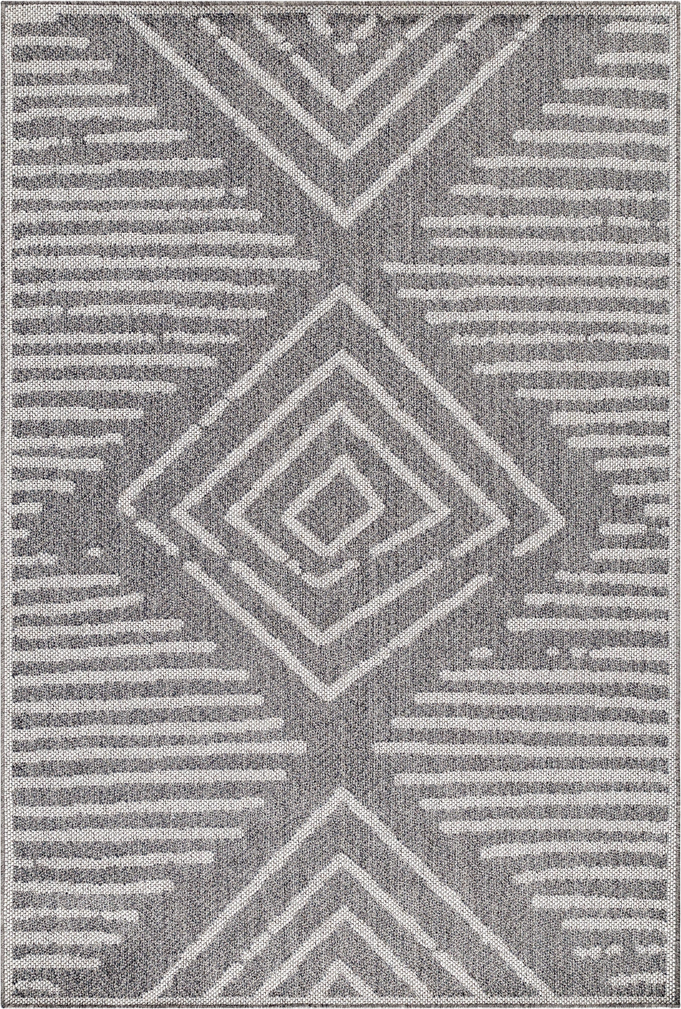 Striped Rug Gray