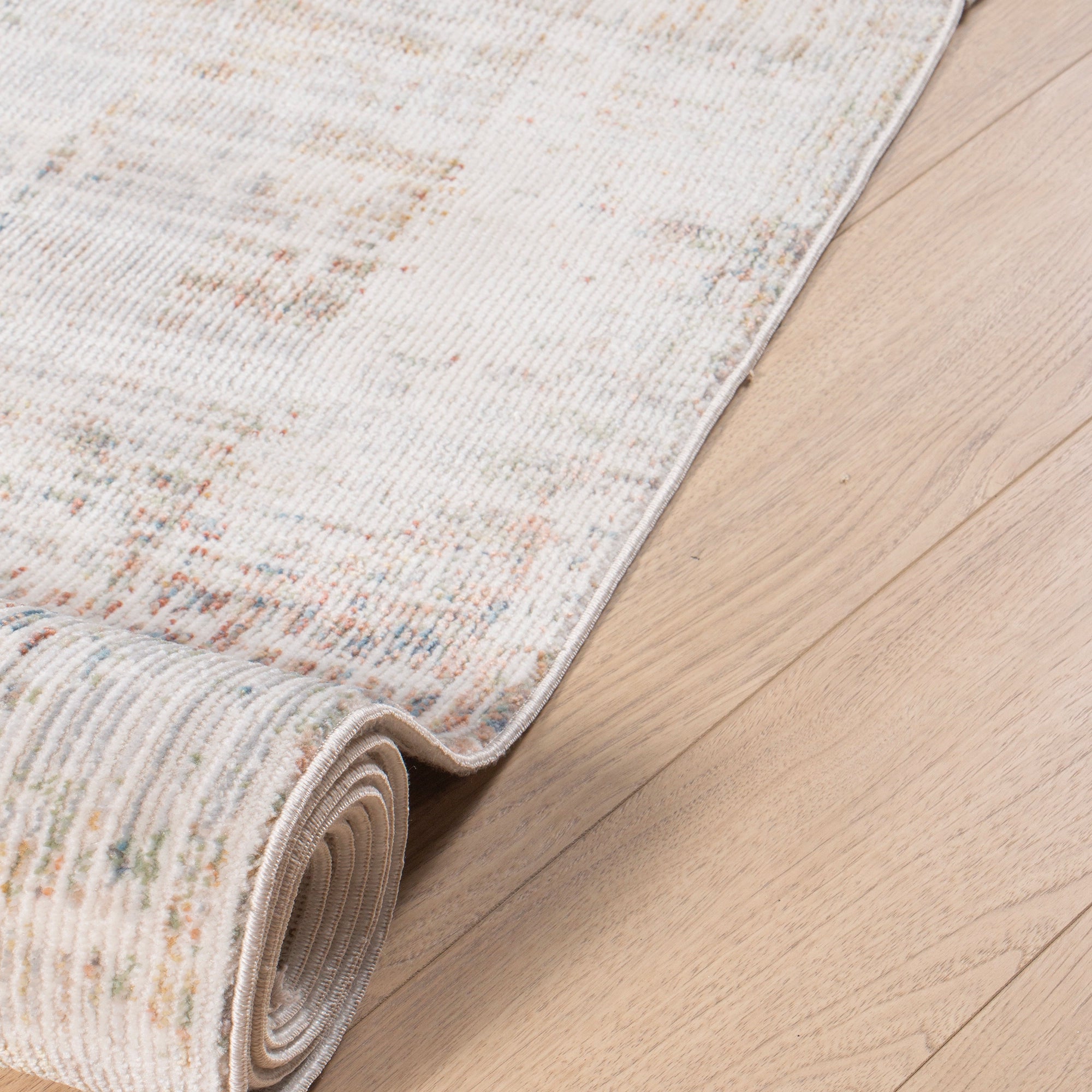 Ivory Echo Abstract Distressed Rug