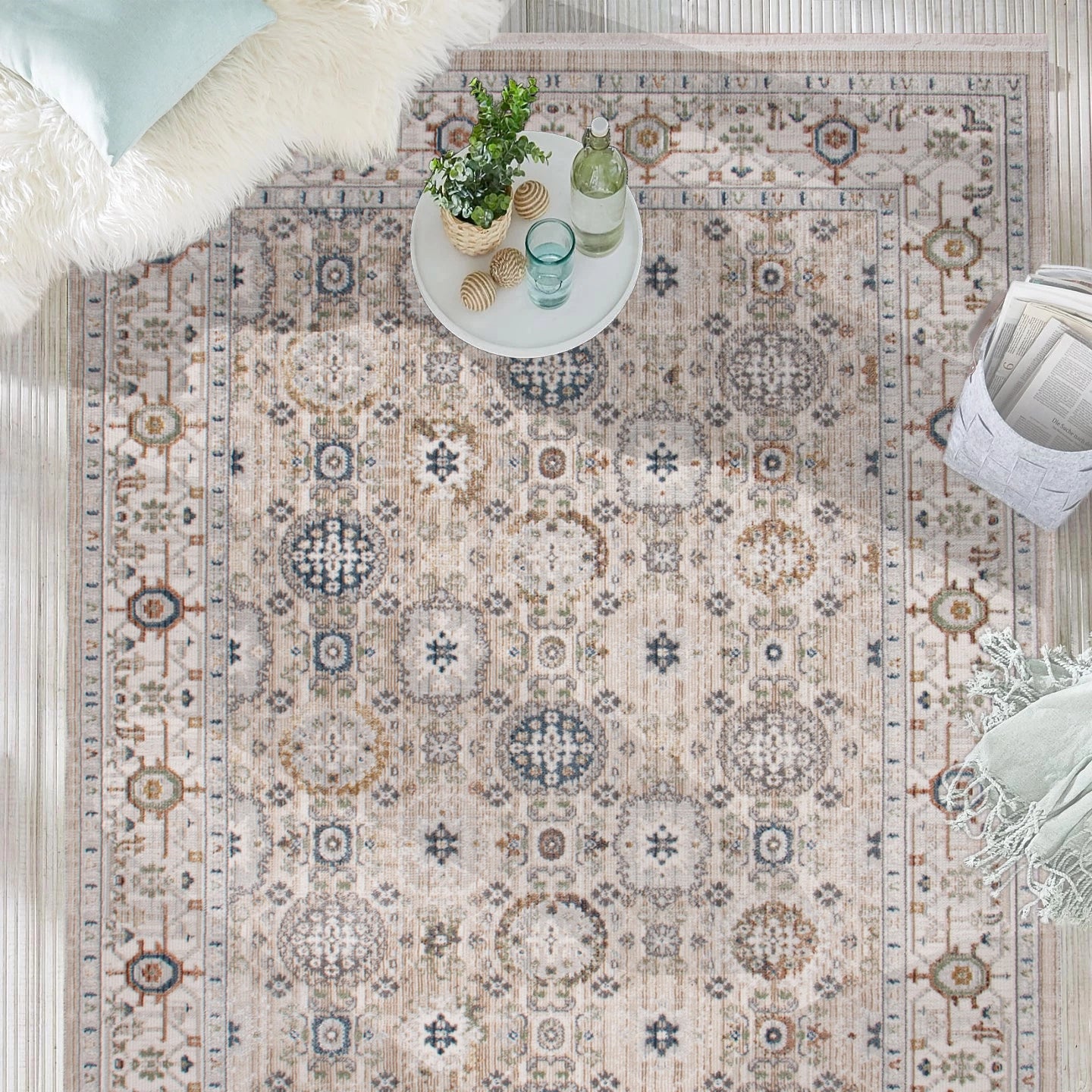 Harmony Ivory Vintage Medallion Rug