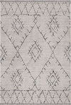 Boho Berber Style Geometric Lattice Rug | Beige Beige