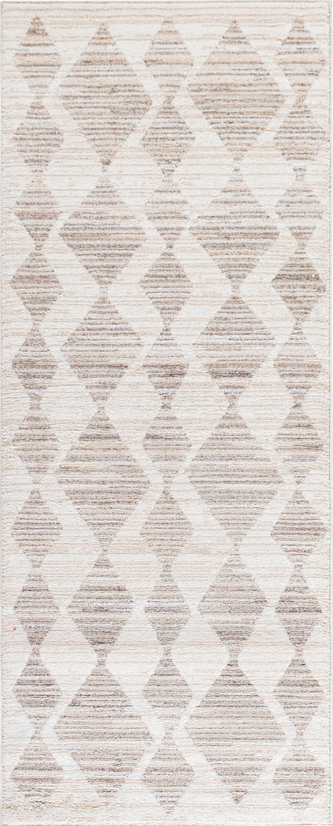 Geometrischer Polygon-Teppich in Creme