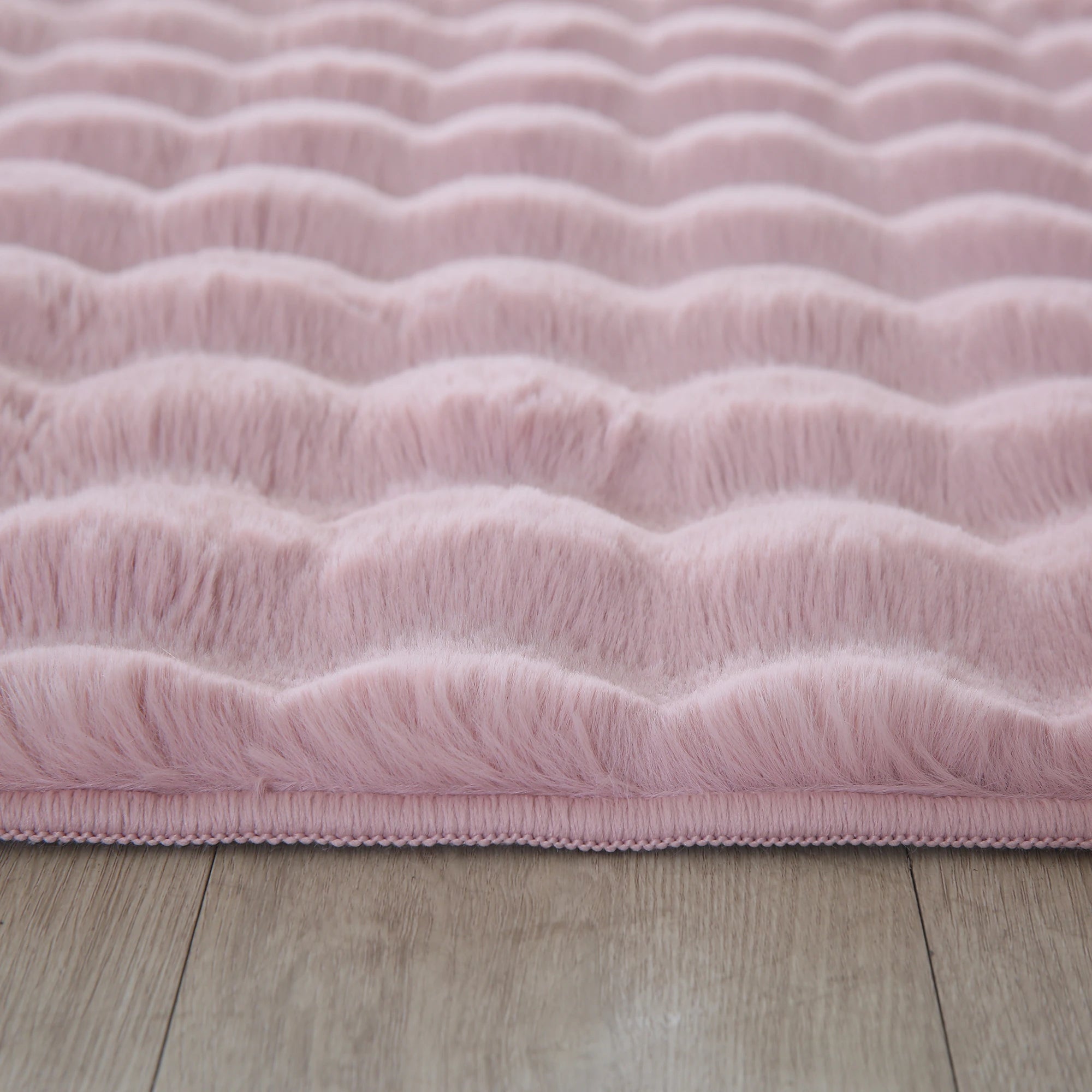 Plush Rose Washable Rug - Solid Color