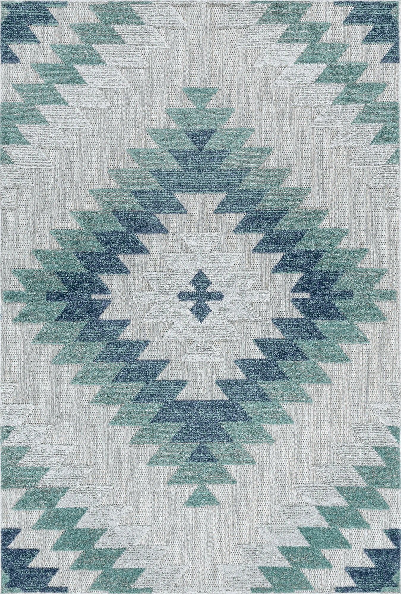 Gitterpolygon-Teppich Blau