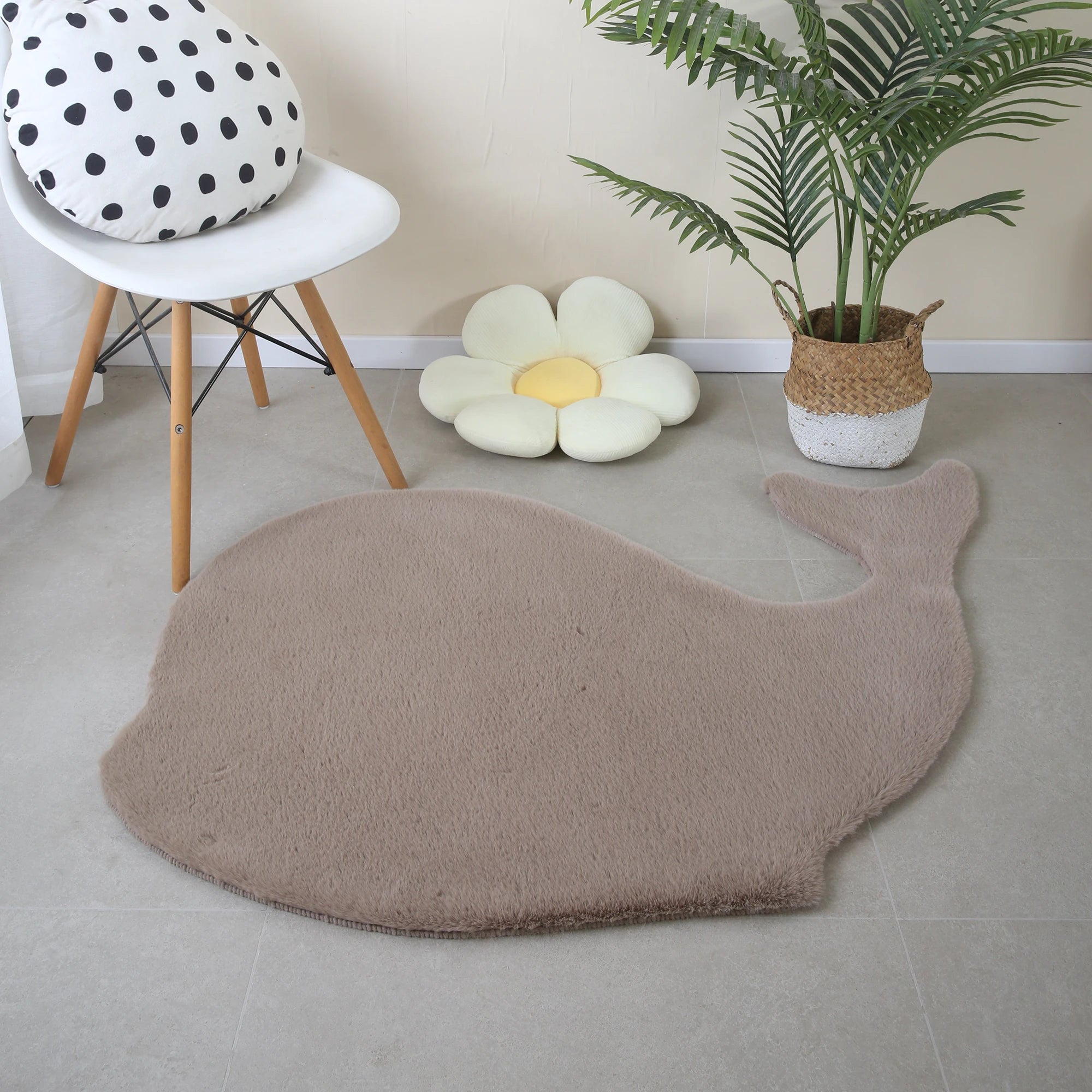 Teppich in Walform, Beige