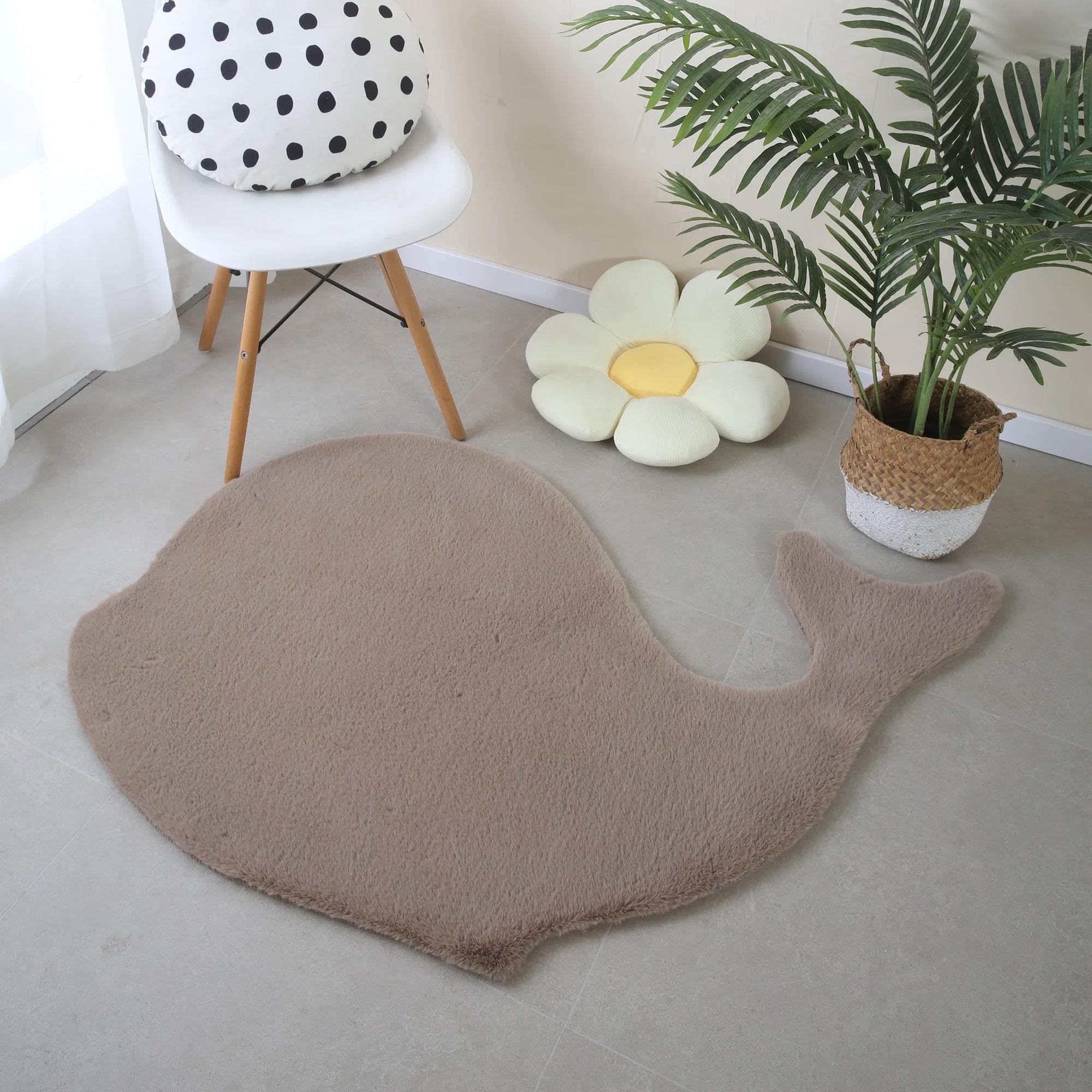 Teppich in Walform, Beige