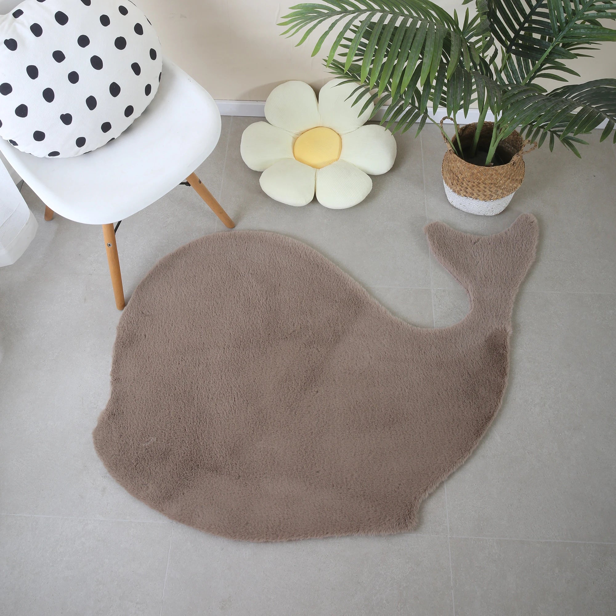 Teppich in Walform, Beige