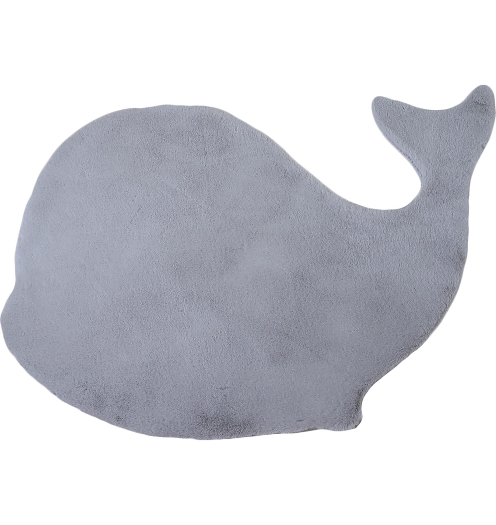 Whale Shape Rug Silver