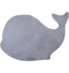 Whale Shape Rug Silver Silver