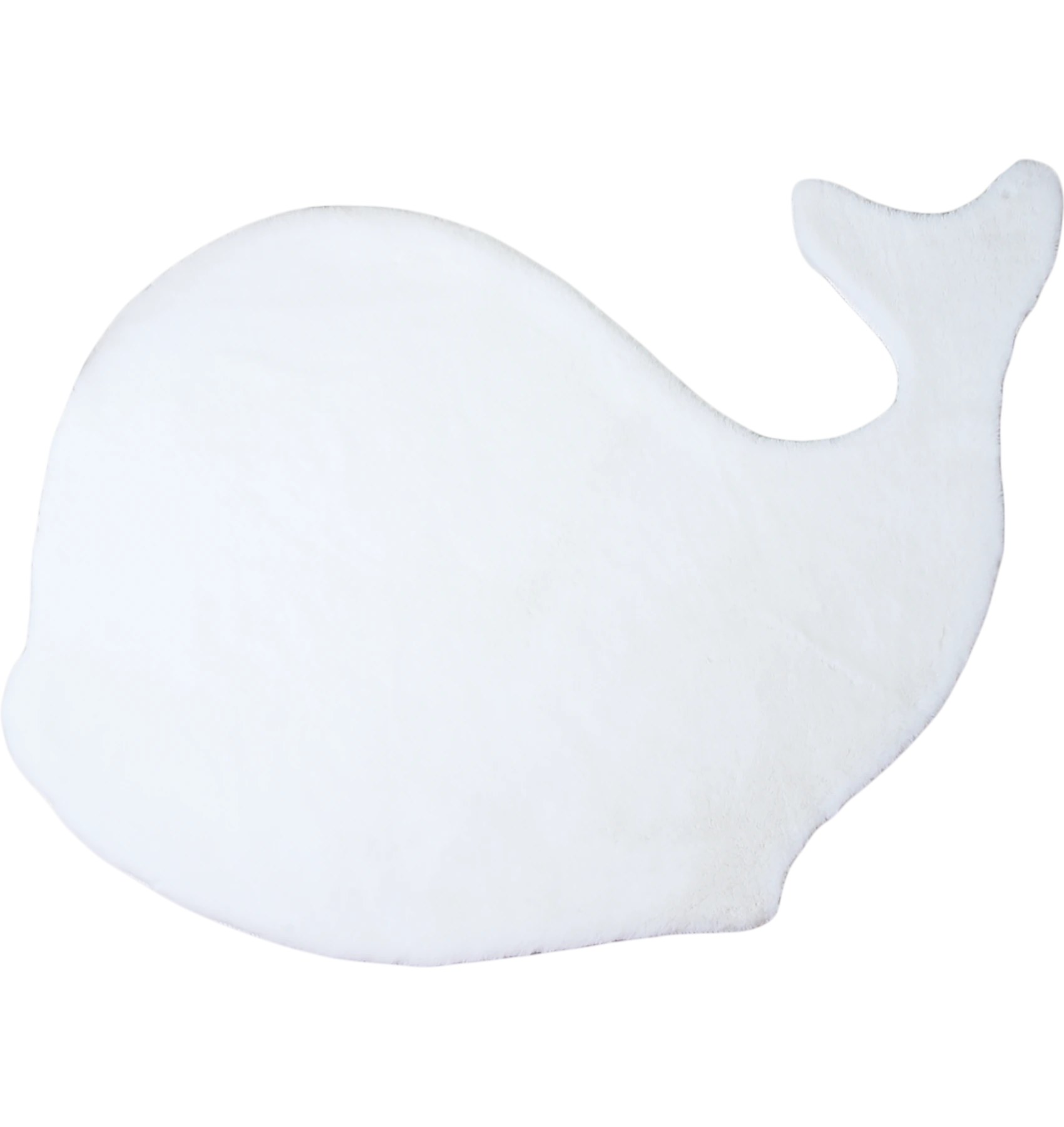 Whale Shape Rug White