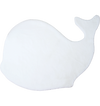 Whale Shape Rug White White